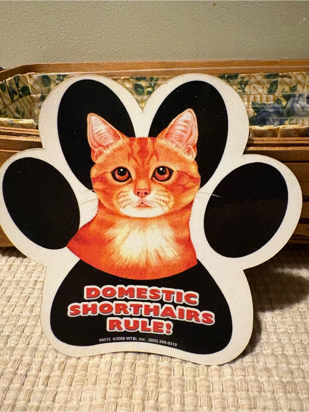 Domestic Shorthairs Rule! Orange Cat Paw magnet